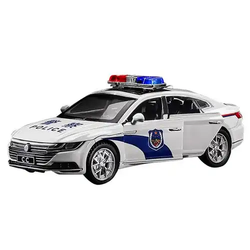 大号合金警车玩具儿童仿真警察车小汽车男孩特警110公安3岁车模型