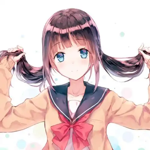 自截动漫头像水手服双马尾可爱萝莉萌