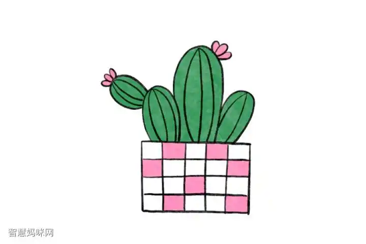 清新小盆栽简笔画图片
