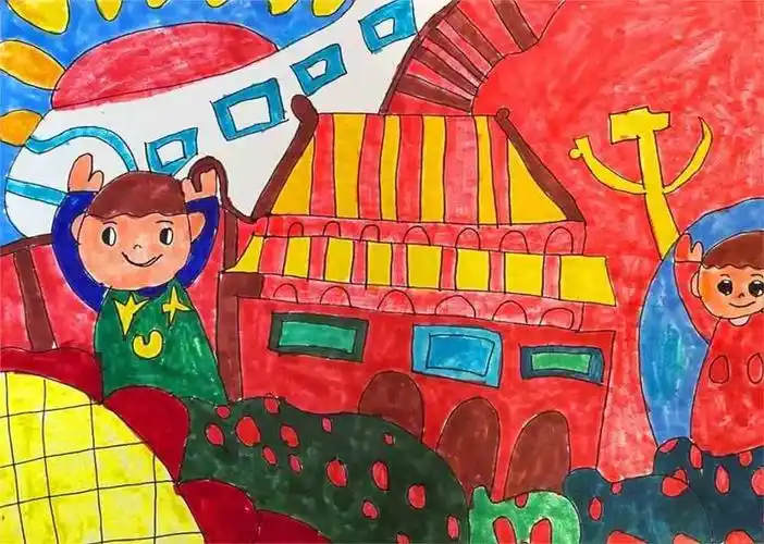 庆祝建党100周年主题绘画 - 元艺考