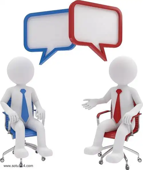 对话气泡沟通3d小人