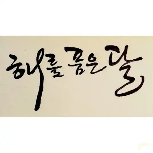 毛笔写的四个韩文,求翻译成中文,急!不要瞎翻译