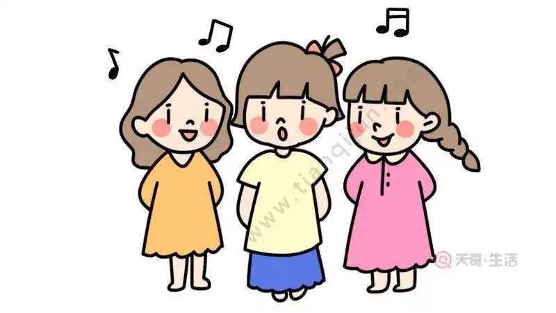 音乐合唱简笔画