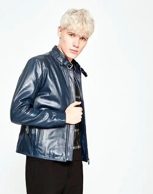 asobio男装特卖旗舰店asobio欧美高街风帅气男士真皮皮衣外套