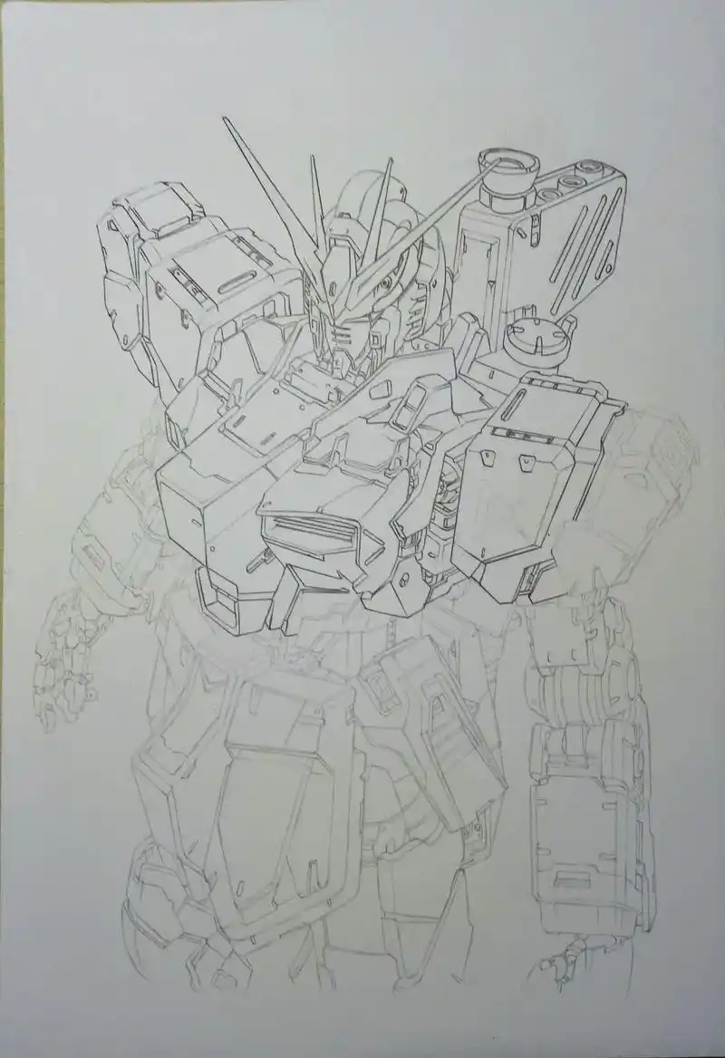 牛高达绘制过程 - 抖音