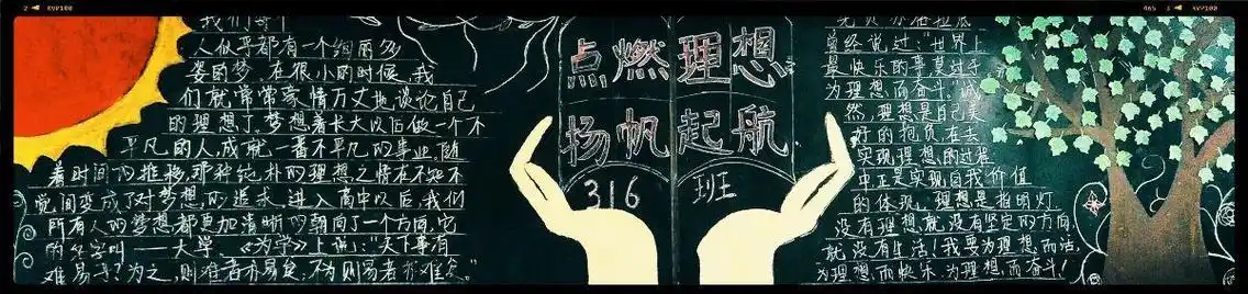 点燃理想扬帆起航邵东十中黑板报集锦理想扬帆起航黑板报新学期扬帆