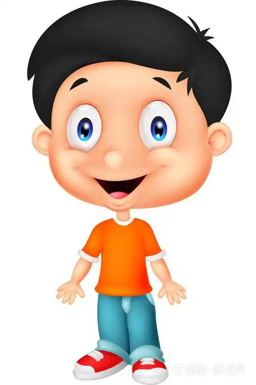 可爱男孩卡通构成