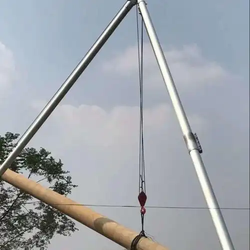 人字 电线杆立杆机 人字抱杆价格 立杆钻坑一体机 厂家直销图片