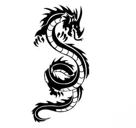 中国龙的图腾简笔画