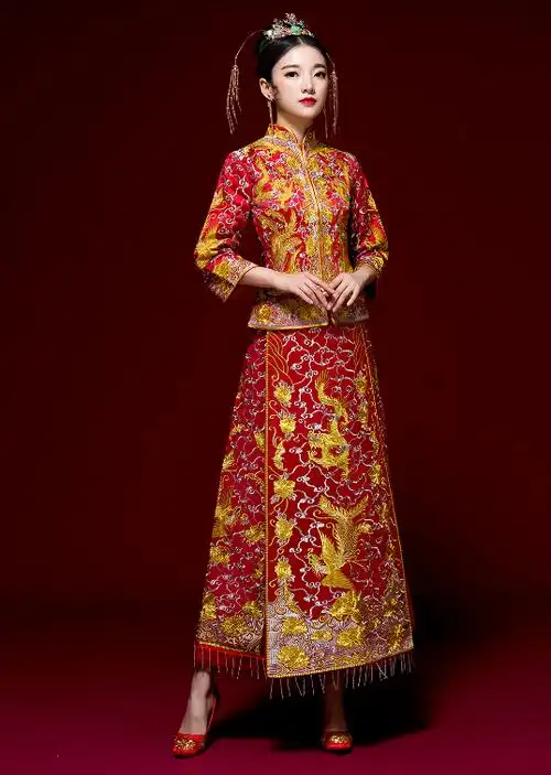 一,唐装结婚礼服图片大全