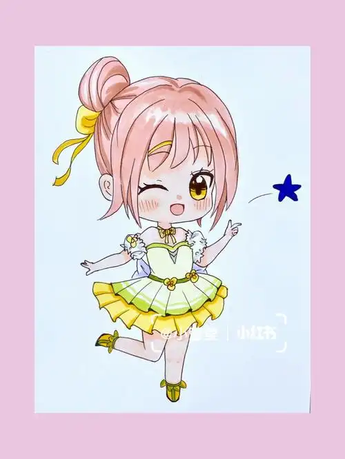 q版人物马克笔手绘原创(线稿教程)