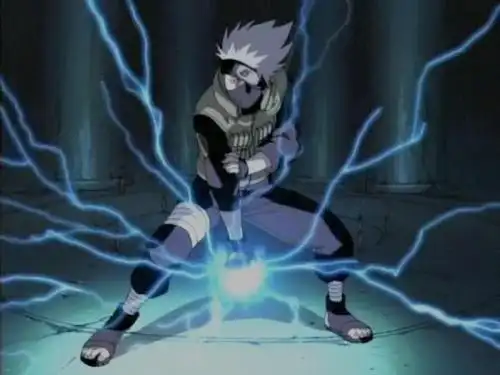 就是一个千鸟,在图片中央,旁边闪电都散开来的那种,不是千鸟也行,样子