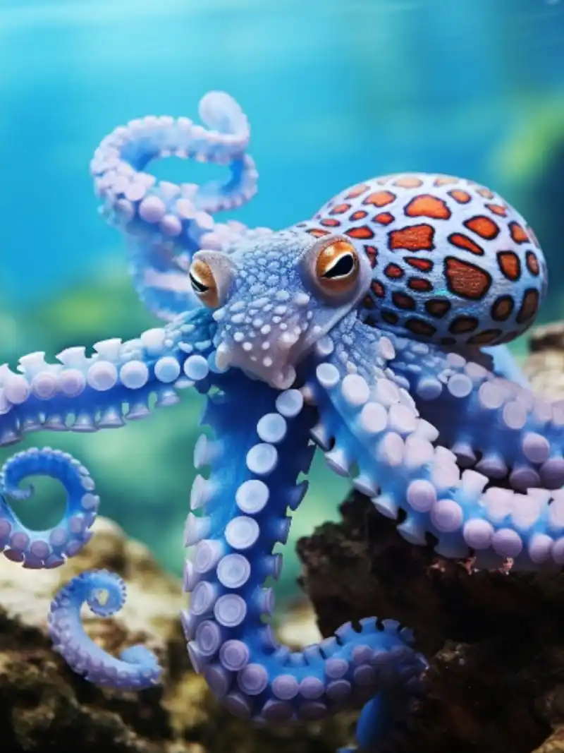 章鱼图片  也被称为八爪鱼,是一种生活在海洋中的软体动物.