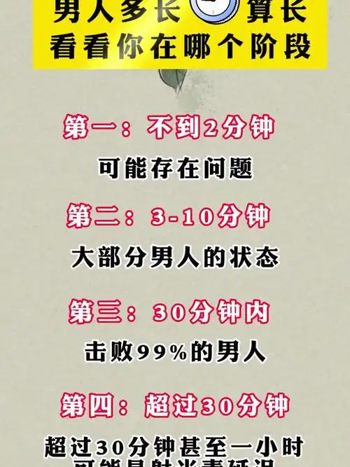 男人多长时间算长?看看你在哪个阶段