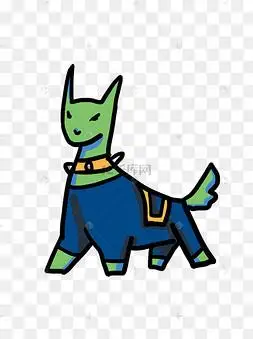 中元节鬼节q版漫画风格哮天犬