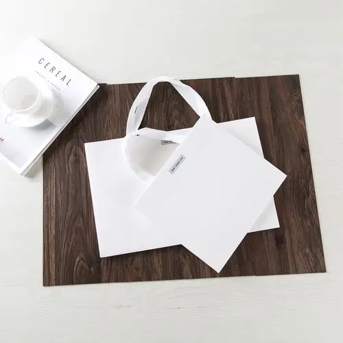 纯白大号手提纸袋加厚压纹服装店袋设计师品…-堆糖,美好生活研究所