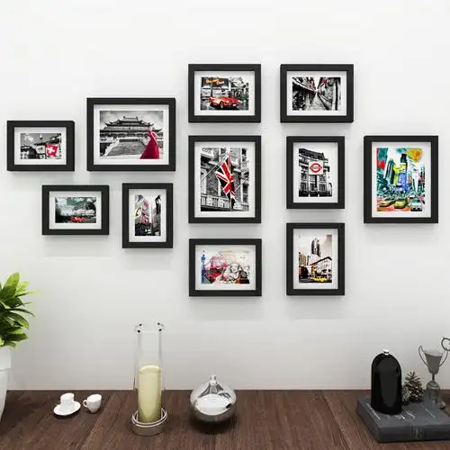 外贸爆款11框ps照片墙相片墙相框墙创意组合背景墙装饰相架画框