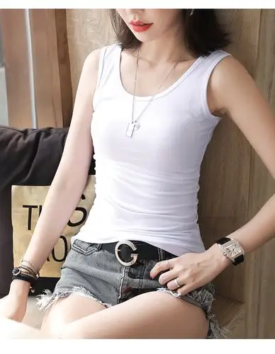 女式背心女夏外穿无袖t恤女性感内搭吊带上衣修身韩版打底小背心ins潮