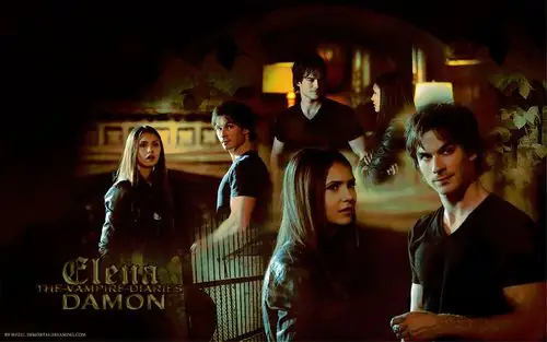 好看美剧吸血鬼日记男女主角人物剧照海报图片桌面壁纸2