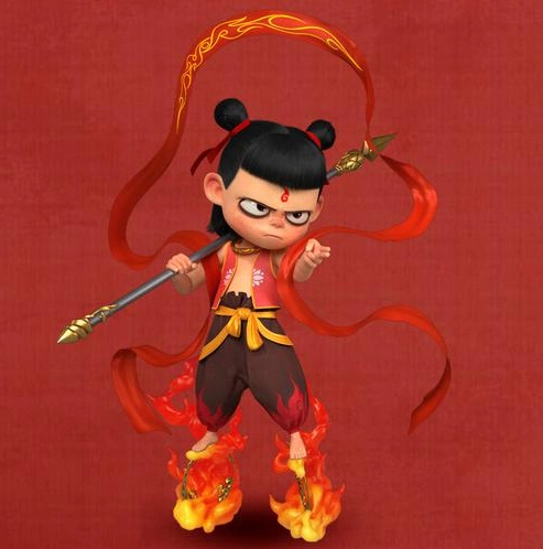 哪吒魔童的高清简笔画