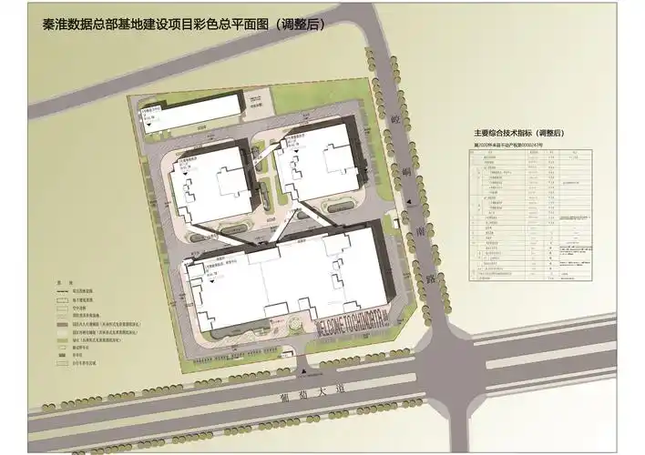 关于秦淮数据总部基地建设项目规划方案调整的公示