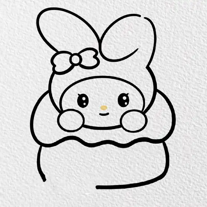 简笔画|【美乐蒂】(附过程) 98 98 98 【用具】 44procreate