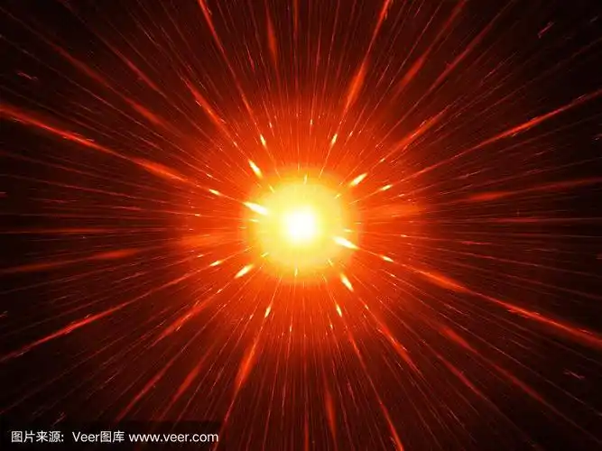 炽热的红色激光武器概念分形