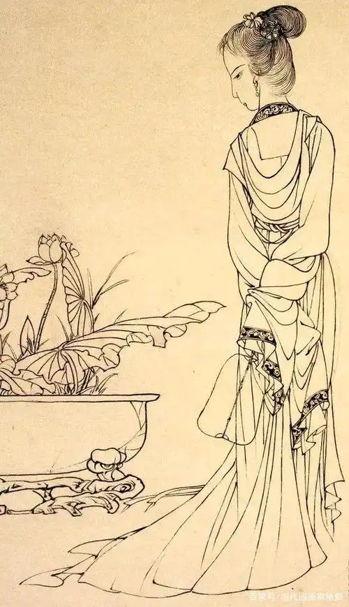 当代国画家徐鹤～中国画白描仕女图集锦