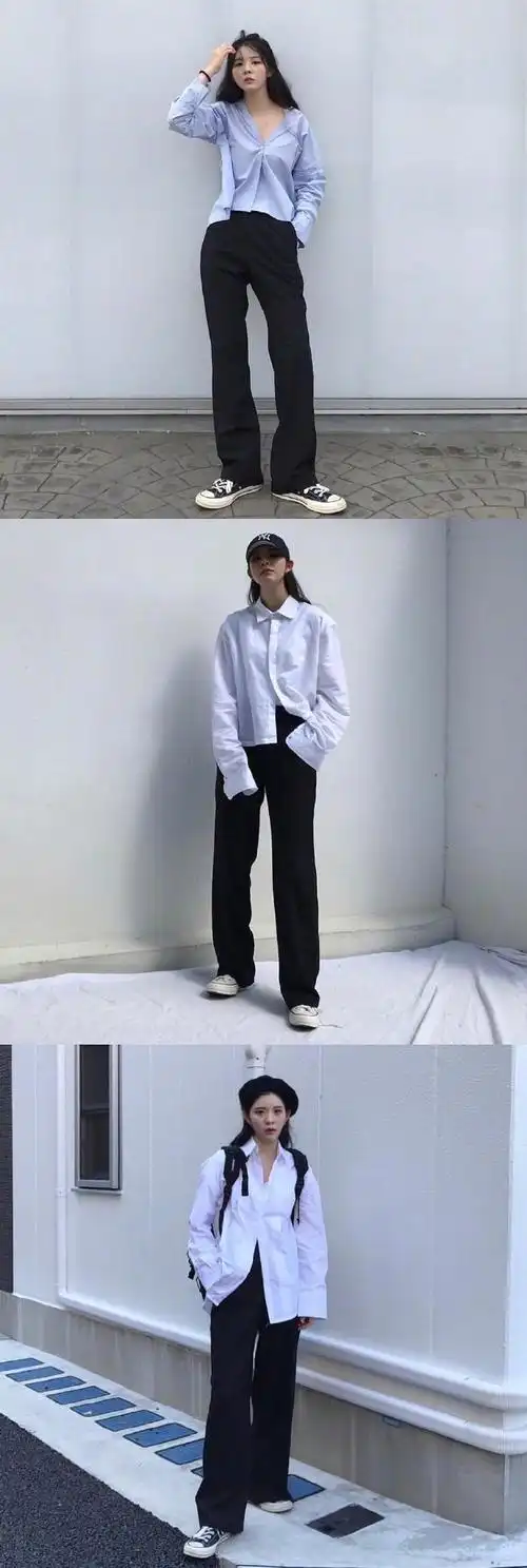 韩国女生3125 酷帅的男友风穿搭92#.lns