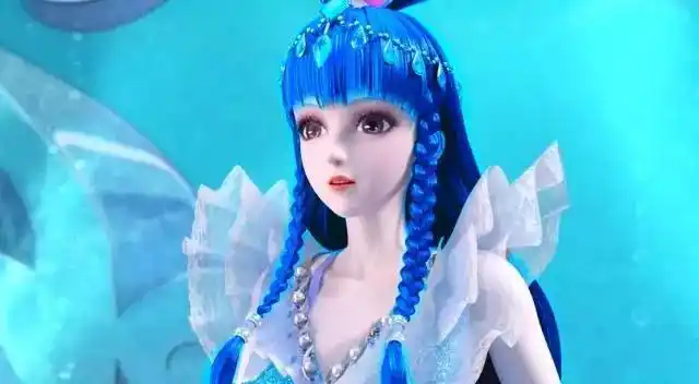 当叶罗丽仙子染成蓝色头发,罗丽美丽动人,白光莹辣眼睛