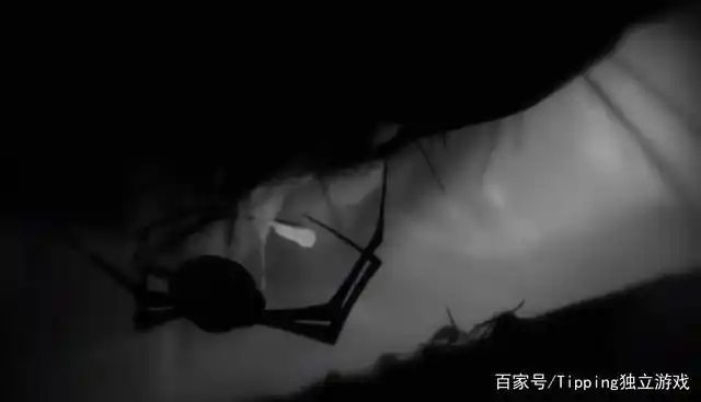 蜘蛛把男孩抓住,吐丝缠住