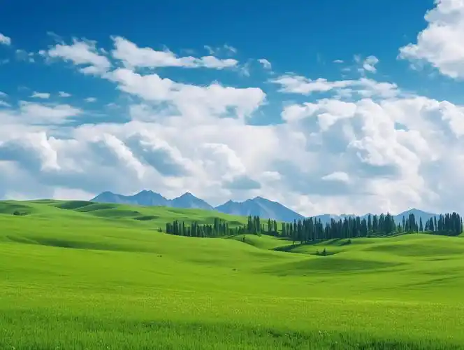 自然风景旅游宣传电脑壁纸寒天航空飞机场准备起飞的飞机背景图片绿色