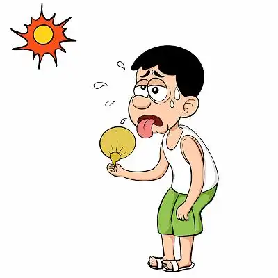 高温天气高温炎热天气出汗png素材