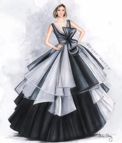 民族风婚纱礼服设计效果图!(ipad procreate 手绘100张)