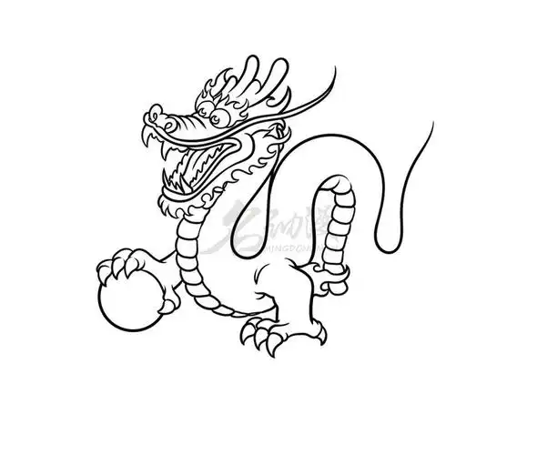 中国龙画法步骤图