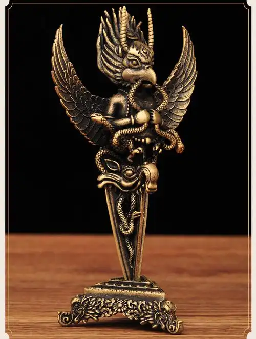 莲善堂全铜大鹏鸟金刚杵降魔杵西藏佛教密宗鎏金藏式法器佛堂供奉佛具