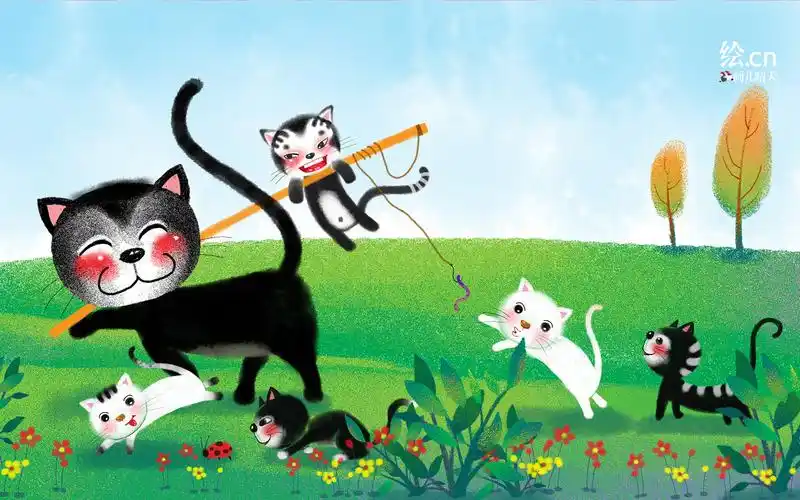 健康绿色护眼儿童手绘插画唯美大自然桌面壁纸第一辑