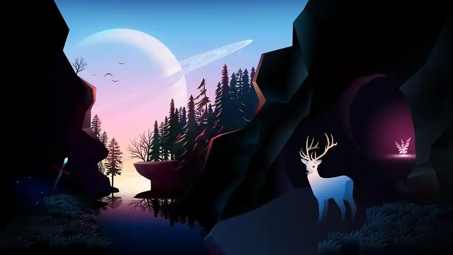 唯美艺术插画高清电脑桌面壁纸