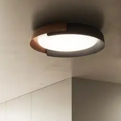 迅泽 侘寂风卧室灯日式吸顶灯现代简约主卧灯轻奢新中式原木书房房间