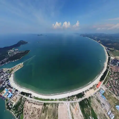 精灵3航拍360度全景惠州双月湾