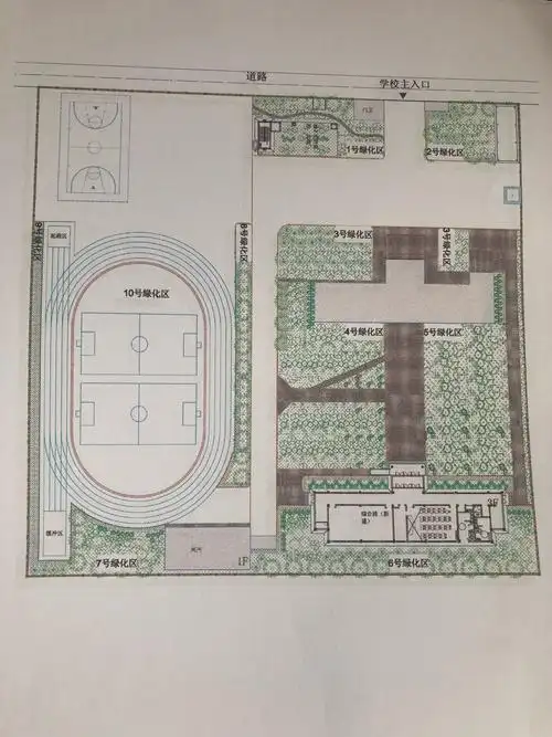 学校绿化平面图.
