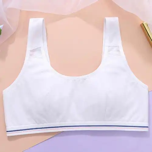 春夏新品少女款发育期文胸纯色小中背心内衣