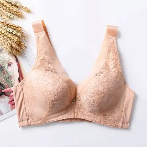 珠密琪2863无胸罩文纤维胸宽竹肩带聚拢钢圈女士无痕内衣薄款b杯