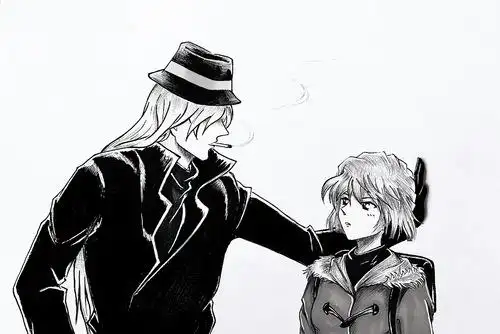 原本想画个暧昧的壁咚,画着画着.