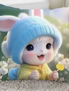 萌兔抱枕卡通可爱兔子毛绒抱枕套不含芯正方形靠枕客厅沙发靠背垫