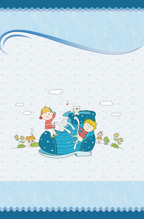 记事本本卡通封面背景素材