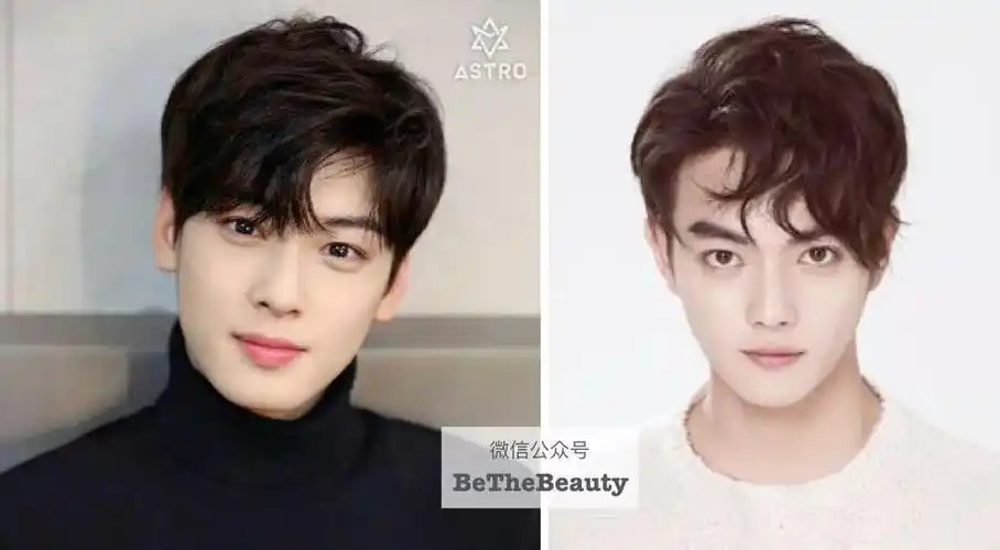 相比之下,许凯要明显更幼更柔:他脸型偏三角,下半脸棱角感更弱.