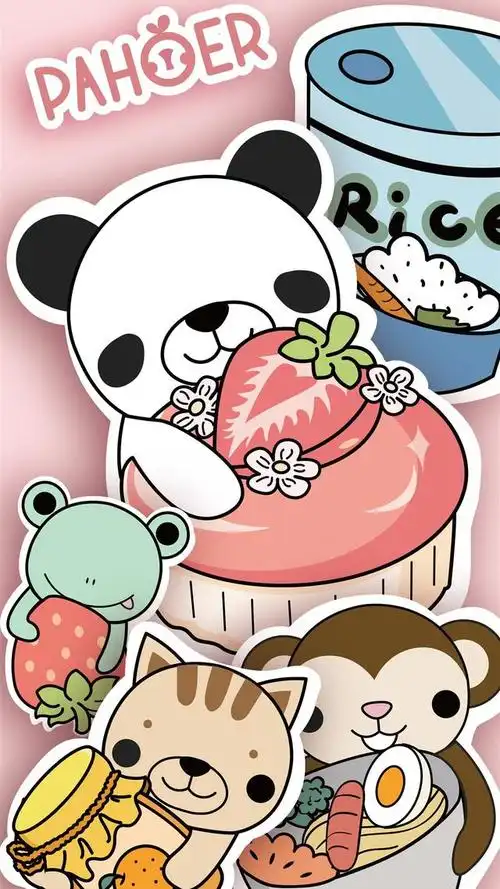 一组卡通手机壁纸,充满童趣的作品,萌萌的画风超可爱