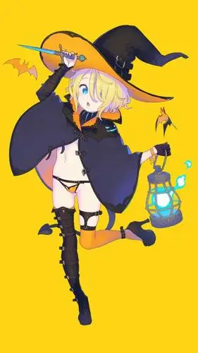 可爱的卡通女巫动漫美少女图片高清手机壁纸