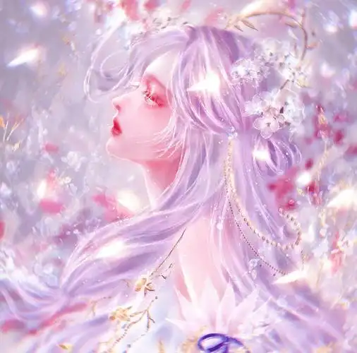 戴着王冠的绝美动漫女生头像